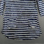 Blue Curl Beachwear Womens Small Blue White Stripe Hooded Swimsuit Cover-up Photo 1