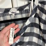 Madewell NWT Sheer V-Neck Dolman Maxi Dress in Gingham Black Size Small Photo 3