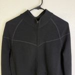 IBEX Wool Jacket Womens Large Black Full Zip Outdoors HIking Wool Embroidered Photo 6