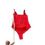 Women's Rhinestone Sheer Lingerie Bodysuit By Auden Red Size M Romantic NWT Size M Photo 7