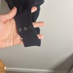 Anthropologie black bodysuit with snap closure and interesting open back Size XS Photo 1