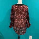 Kut From The Kloth  Leopard Popover Blouse in size large Photo 2