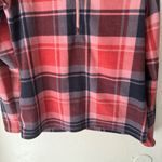 Eddie Bauer Women's Plaid Fleece 1/4 Zip Pullover Top Medium Outdoor Lumberjane Photo 2