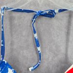 Xhilaration 02.  Red White Blue Padded Star Stripe Tie Bikini Swimwear Top XL Photo 3