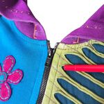 Handmade Patchwork Womens‎ M Zip Up Long Hoodie Jacket Distressed BOHO Hippie Artsy Photo 5