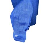 Frank & Eileen Murphy Blue Italian Classic Linen Shirtdress Size M Photo 5