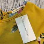 Stevie Hender  Mustard Yellow Floral Caprea Top.  Size Small. NWT Photo 4