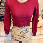 SheIn  Burgundy Crop Top Sweater Photo 0