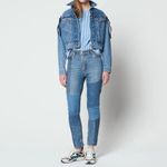 Sandro Blue Denim jacket with lace Photo 5