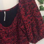 Free People Red Sunset Puff Sleeve Mini Dress Photo 5