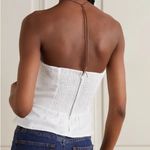 Reformation NWT Madelyn Linen Strapless top size 12 white sweetheart ruched L Photo 4