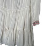 Free People Dress Womens XS Sunbeams Mini Embroidered Smocked Neck Sleeves White Photo 9