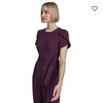Andrew Marc  Tulip sleeve tie waist jumpsuit in Aubergine Size 8 NWT Photo 1