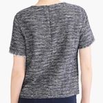 J.Crew  Navy Tweed Short Sleeve Top Photo 8