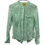 Anthropologie Maeve Mint Green Button Down Long Sleeve Shirt Size 0 Photo 0
