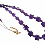 Joan Rivers Purple Faceted Lucite Long Necklace Photo 0