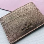 Kate Spade Gold Glitter Card Holder Wallet NWT Photo 0