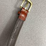 Dooney & Bourke Dooney Bourke Belt Burgundy Leather Solid Brass Buckle Dress Preppy Mens Size 38 Photo 6