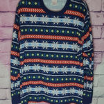 HANNA ANDERSSON WOMENS HOLIDAY LONG JOHN PAJAMA TOP SCANDI SNOWFLAKE FAIRISLE L Blue Size L Photo 0