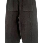 Fineapple Knit Black Barrell‎ Hi Rise Pants Small Stretch Witchy Goth crop Photo 0