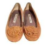 Manolo Blahnik  Size 6.5 Dusty Pink Leather Suede Round Toe Rose Ballet Flats Photo 1