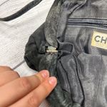 Chia Vintage Suede Crossbody Bag Black Genuine Leather Slim Strap Photo 3