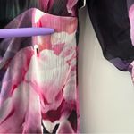 EXPRESS | Floral Long Sleeve Dress - Purple and Pink Photo 7