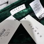 Sandro Paris mini skirt green emerald velvet size 3 /L Photo 7