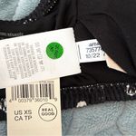 Aerie NWT Black & White Polka Dot Ribbed Voop Plunge Scoop Bikini Top - Size XS Photo 6