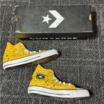 Converse New  Chuck Taylor All Star Amarillo Hi Top Sneaker Yellow Street Art Photo 1
