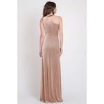Jenny Yoo NWT  Cybill Dress BHLDN Prosecco Velvet 16 One Shoulder Side Slit Photo 1