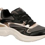 Skechers Black and Gold Chunky Sneakers Photo 0