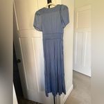 Anthropologie  Somerset Satin Slate Blue Maxi Dress Photo 7
