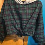 Zaful Plaid Tie Hoodie  Photo 0