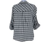 Anthropologie BeachLunchLounge Urban Outfitters Plaid Gingham Button Down Ruched Sleeve Top Photo 1
