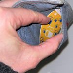 Vintage denim cherry basket coin purse • button pouch • with lucky coins Photo 6