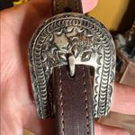 NAVAJO J.C. DELGARITO Sterling Stamped 4 Pc Vintage w/ Brown Leather Belt Sz 39 Photo 2