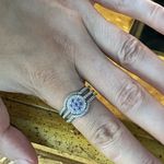 Natural Tanzanite Sterling Silver Ring Set Size 9 Photo 3