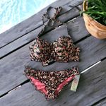 Ava Sundazed Cruise Bikini Set, Mermaid Ruffle Bottom S,  Ruffle Bow Top Size 34D Photo 14