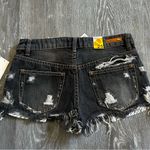 C&C California  Women's Signature Low Rise  Distressed Black Jean Shorts Size 25 Photo 4