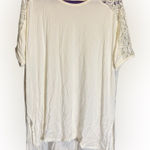Zenana Outfitters  Cream Lace Sleeve Top Photo 0