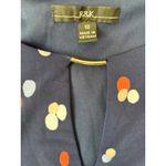 R&K Women's Dress Size 18 Navy Blue Multicolor Polka Dot Short Sleeve faux wrap Blue Photo 3
