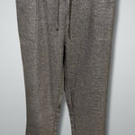 None Dress Cropped Pants Polyester Garterized Waist Drawstring Front Pocket Gray W L Photo 0