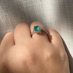 White gold plated Tiffany blue ring Photo 3