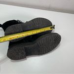 Katy Perry The GIA Women's7.5 Black Crushed Velvet Ankle Combat Boots Lace Zip Photo 4