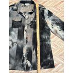 Macaron Women Tie Dye Corduroy Button Up Shirt Jacket Medium Wearable Art Black Photo 9