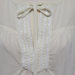 Sperry ivory sheer beaded peasant blouse size small Photo 1