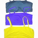 Women’s Multicolor 3 Pack Sports Bra Set Yellow Size M Photo 0