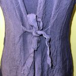 Sacred Threads  Deep Purple Embroidered Boho Tunic One Size Tie Back Photo 4