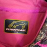 Fishouflage Red‎ Cedar Lake Camp Camo and Pink Hoodie Size Large Tan Photo 2